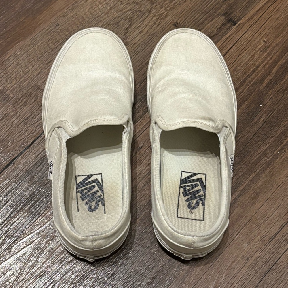 Vans Women’s White Slip-On Shoes Size 5.5